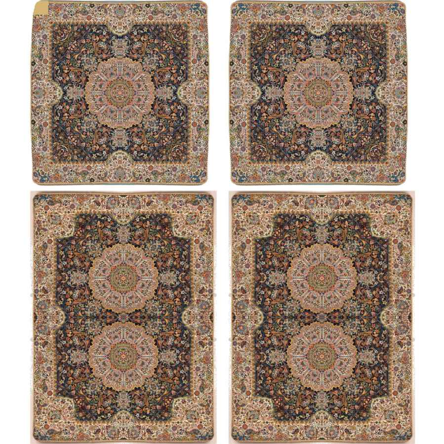 Persisches Bettüberwurf-Set – Orientalischer Stil, Doppelgröße mit Termeh-Stoff – Paradise