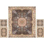 Persisches Bettüberwurf-Set – Orientalischer Stil, Doppelgröße mit Termeh-Stoff – Paradise