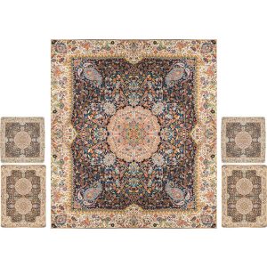 Persisches Bettüberwurf-Set – Orientalischer Stil, Doppelgröße mit Termeh-Stoff – Paradise