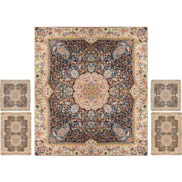 Persisches Bettüberwurf-Set – Orientalischer Stil, Doppelgröße mit Termeh-Stoff – Paradise