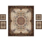Persisches Bettüberwurf-Set – Orientalischer Stil, Doppelgröße mit Termeh-Stoff – Afshar