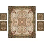 Persisches Bettüberwurf-Set – Orientalischer Stil, Doppelgröße mit Termeh-Stoff – Negin