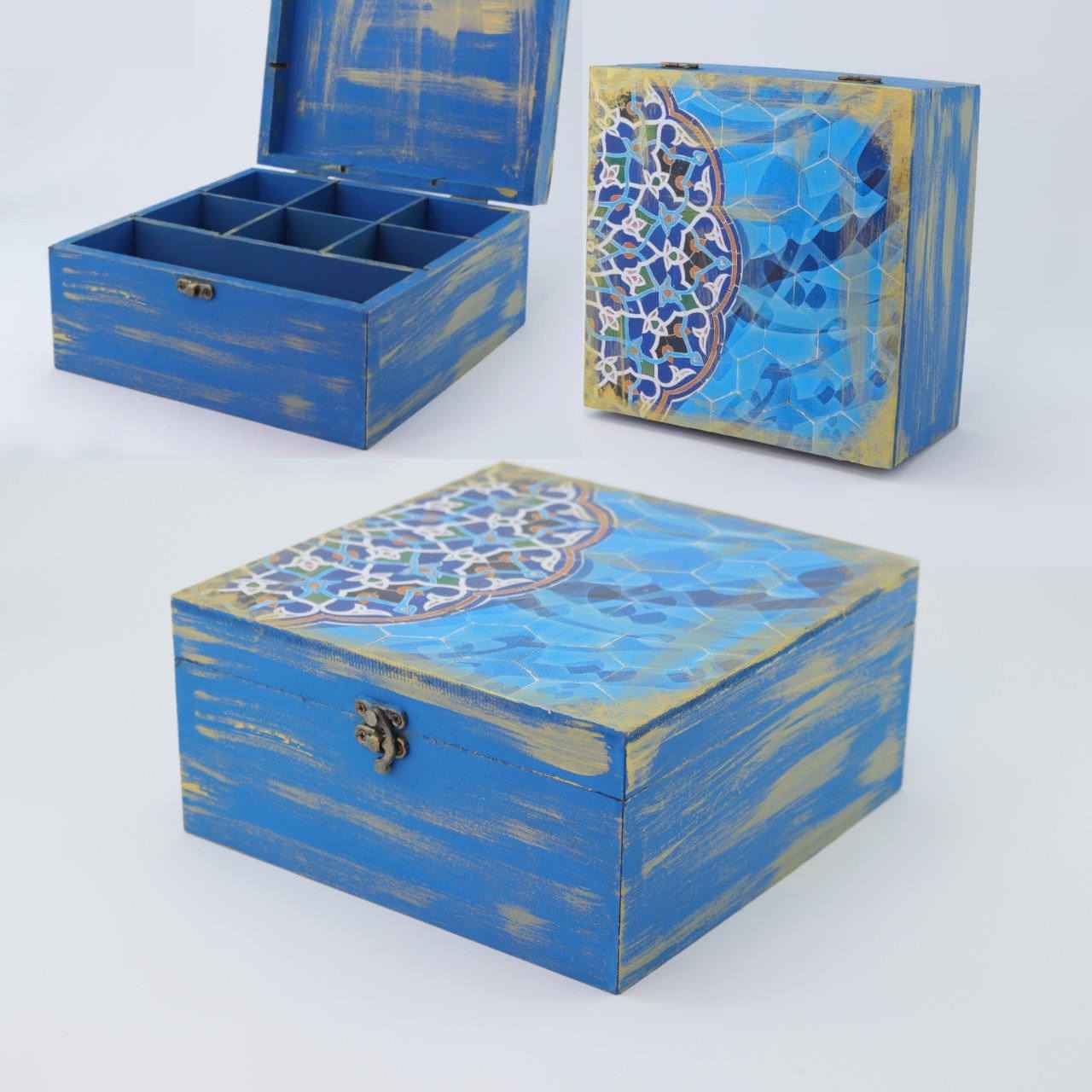 Holzbox zum Verschenken mit persisch inspiriertem Muster Kashia