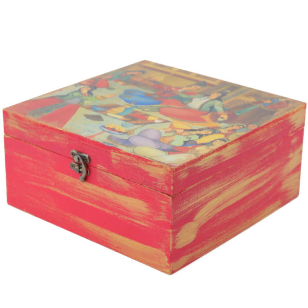 Holzbox zum Verschenken mit persisch inspiriertem Muster Khatati II