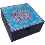 Holzbox zum Verschenken mit persisch inspiriertem Muster Negargari II