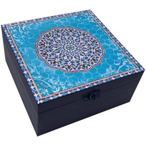 Holzbox zum Verschenken mit persisch inspiriertem Muster Negargari II