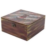 Holzbox zum Verschenken mit künstlerischem Muster Tee