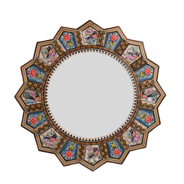 Persischer Holzspiegelrahmen – Khatamkari Modell Gohar