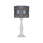 Traditionelle Holz-Tischlampe mit persisch inspiriertem Lampenschirm Samin