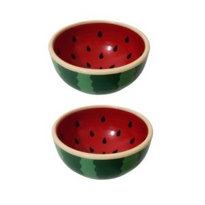 Set von 2 Handgefertigten Dekorativen Töpferschalen Modell Yalda