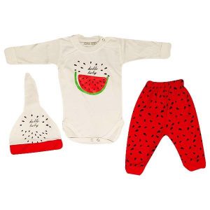 Set aus 3 Teilen Baby Bekleidung Modell Wassermelone