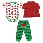 Set aus 3 Teilen Baby Bekleidung Modell Yalda Nacht