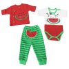 Set aus 3 Teilen Baumwoll Baby Bekleidung Modell Wassermelone