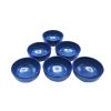 Set aus 6 Künstlerischen Keramik-Dinnerware Schüsseln - Blau