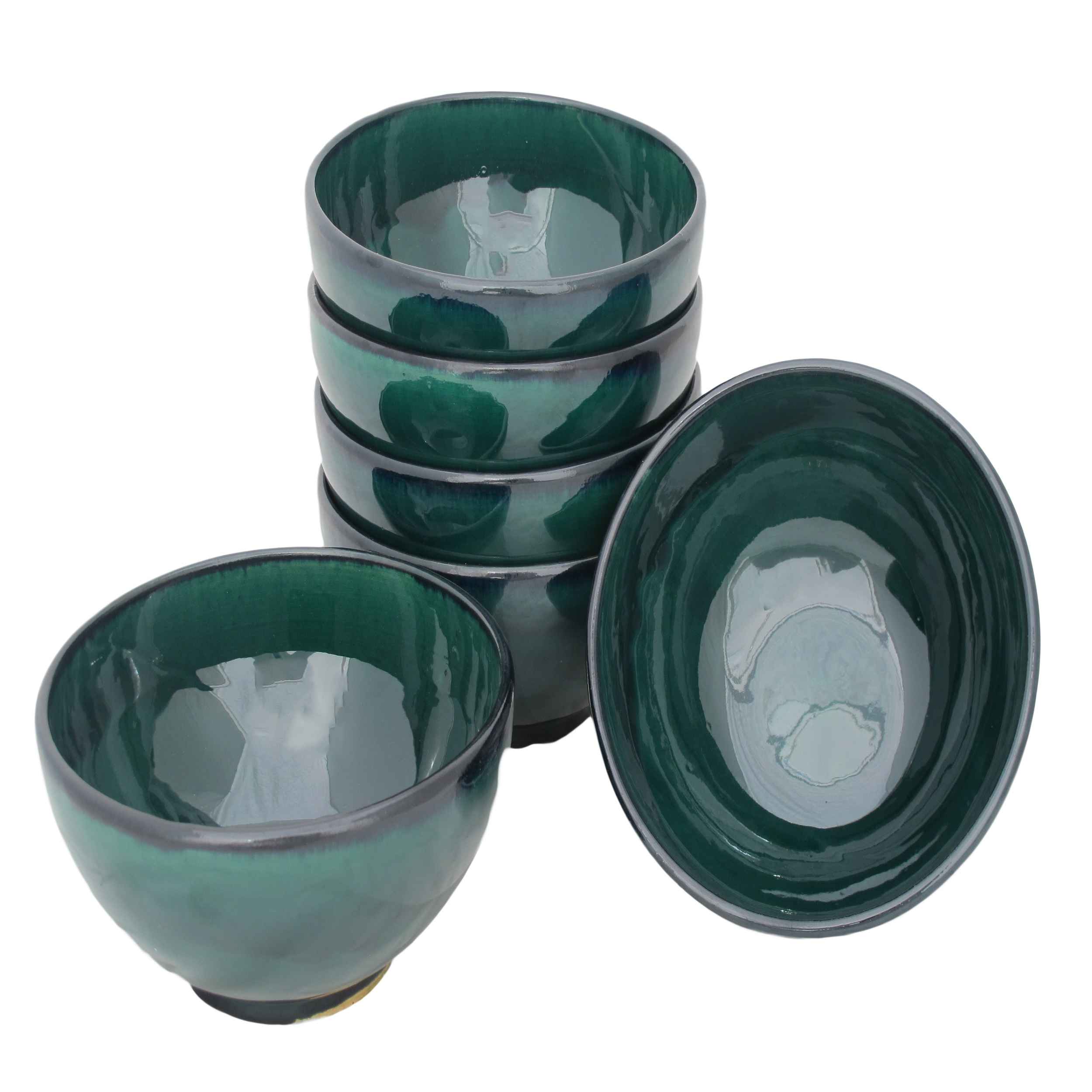 Set aus 6 Persischen Dizi Keramik-Dinnerware Schüsseln