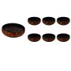 Set aus 7 Handgefertigten Keramik-Dinnerware Schüsseln - Goldene Blume