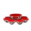 Set aus 7 Künstlerischen Keramik-Dinnerware Schüsseln - Yalda