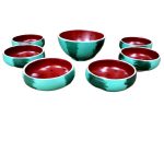 Set von 7 Handgefertigten Dekorativen Töpferschalen Modell Yalda