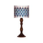 Traditionelle Holz-Tischlampe mit persisch inspiriertem Lampenschirm Ahoura