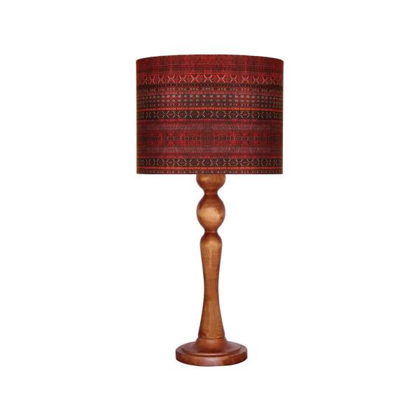 Traditionelle Holz-Tischlampe mit persisch inspiriertem Lampenschirm Mahsa