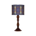 Traditionelle Holz-Tischlampe mit persisch inspiriertem Lampenschirm Yalda