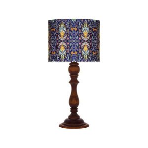 Traditionelle Holz-Tischlampe mit persisch inspiriertem Lampenschirm Yalda