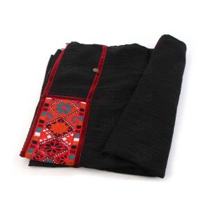 Baluchi Bestickter Schal für Frauen Schwarz