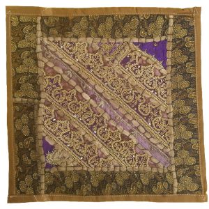 Bestickter Kissenbezug – Goldenes Suzani-Design