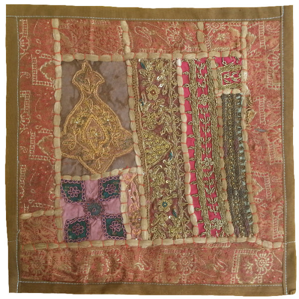 Bestickter Kissenbezug – Rosa Suzani-Design