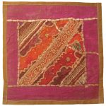 Bestickter Kissenbezug – Rosa gestreiftes Suzani-Design