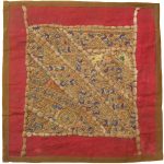 Bestickter Kissenbezug – Rotes Suzani-Design