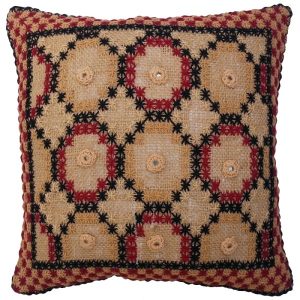 Bestickter Kissenbezug – Cremefarbenes Sima-Design