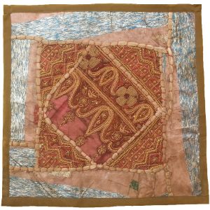 Bestickter Kissenbezug – Blaues Suzani-Design