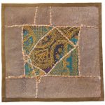 Bestickter Kissenbezug – Blaues Suzani-Design
