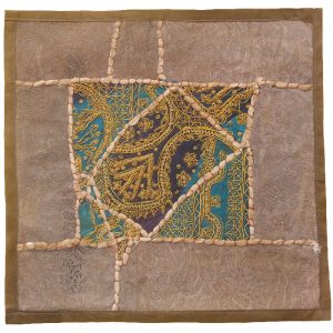 Bestickter Kissenbezug – Blaues Suzani-Design