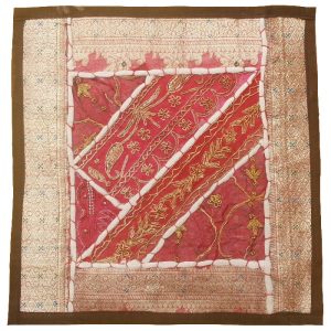 Bestickter Kissenbezug – Hellrosa Suzani-Design