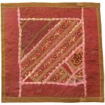 Bestickter Kissenbezug – Pinki Suzani-Design