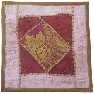 Bestickter Kissenbezug – Lila Design