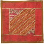 Bestickter Kissenbezug – Rotes Suzani-Design