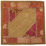 Bestickter Kissenbezug – Rosa Suzani-Design