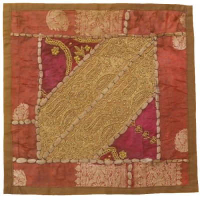 Bestickter Kissenbezug – Rosa Suzani-Design