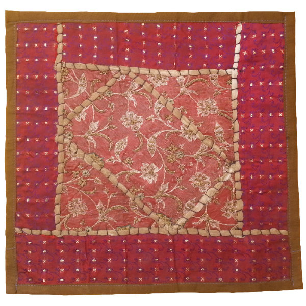 Bestickter Kissenbezug – Rosa Suzani-Design