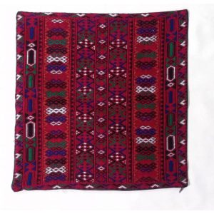 Bestickter Kissenbezug – Rotes Suzani-Design