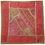 Bestickter Kissenbezug – Rotes Suzani-Design GF875