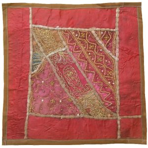 Bestickter Kissenbezug – Rotes Suzani-Design GF875