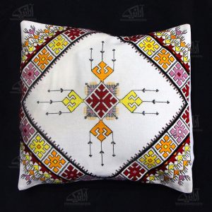 Bestickter Kissenbezug – Weißes Suzani-Design