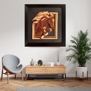 Intarsienkunst – Künstlerisches Pferd
