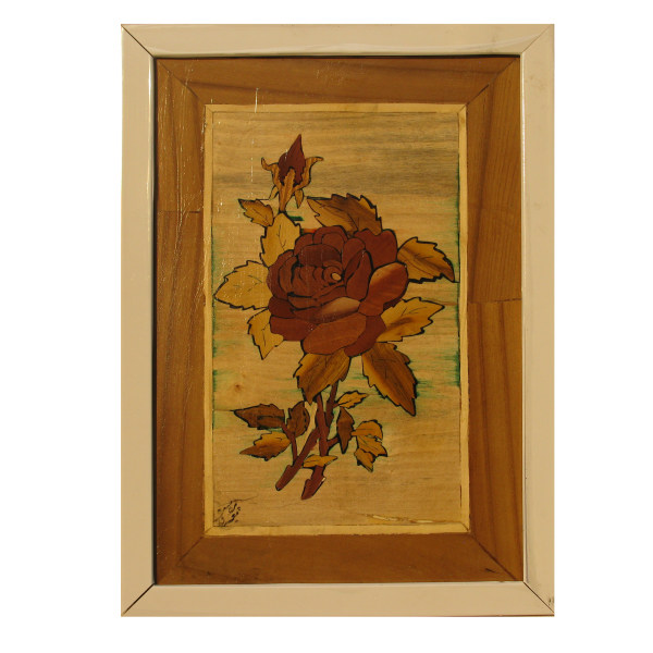 Intarsienkunst – Rosenblume