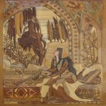 Intarsienkunst – Künstlerisches Persisches Mädchen