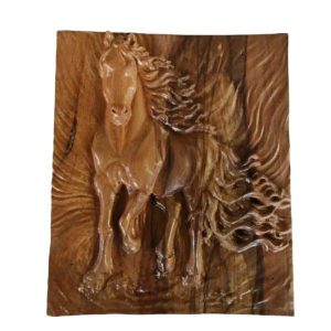Holzgeschnitzte Wandkunst Modell Pferd
